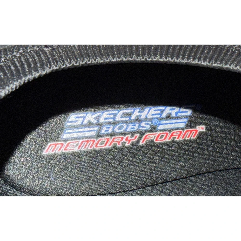 Skechers BOBS Sport B Flex-Frigid Edge‎ Mens 8 Black Slip On Sneakers 118107/BBK